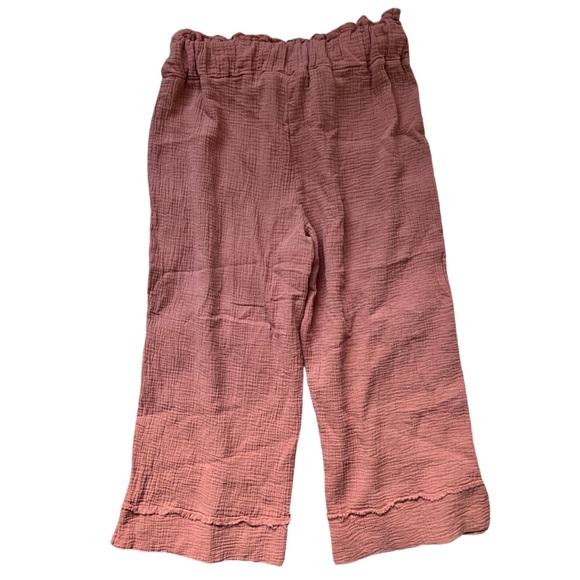Peach Cotton Elasticated Flared Pant | Size Large - Picture 2 of 9
